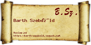 Barth Szebáld névjegykártya